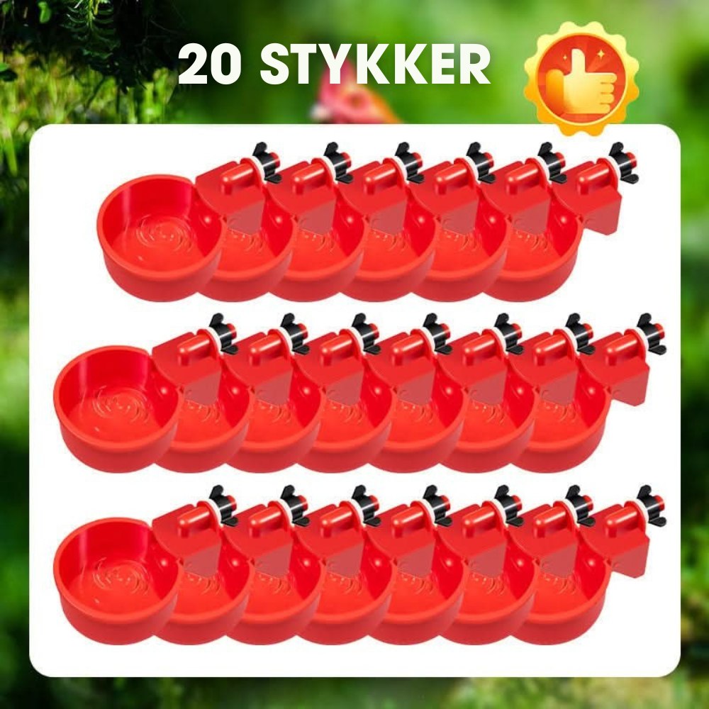 CluckCup™ - Selvfyldende drikkekopper til fjerkræ