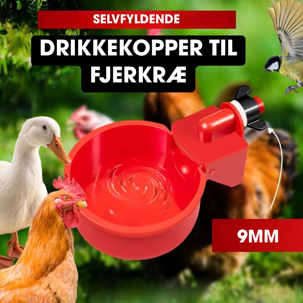 CluckCup™ - Selvfyldende drikkekopper til fjerkræ