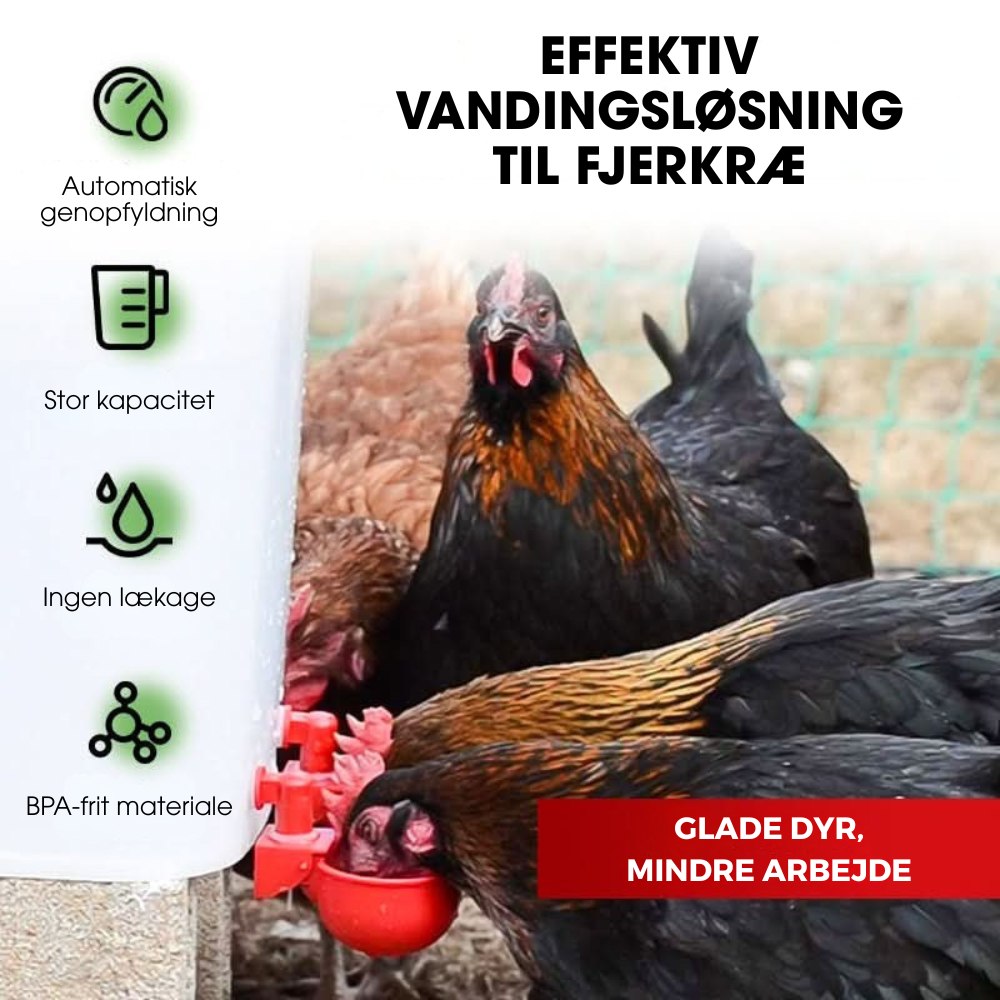CluckCup™ - Selvfyldende drikkekopper til fjerkræ