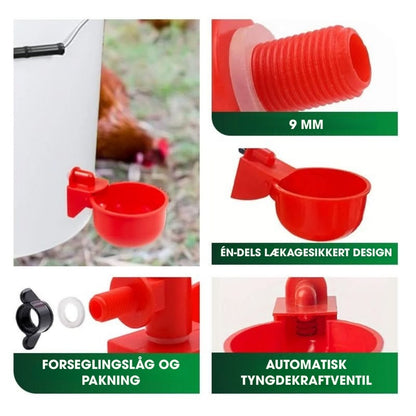 CluckCup™ - Selvfyldende drikkekopper til fjerkræ