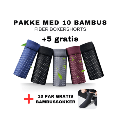 BioBox™ - Bambusfiber boxershorts sæt med 10